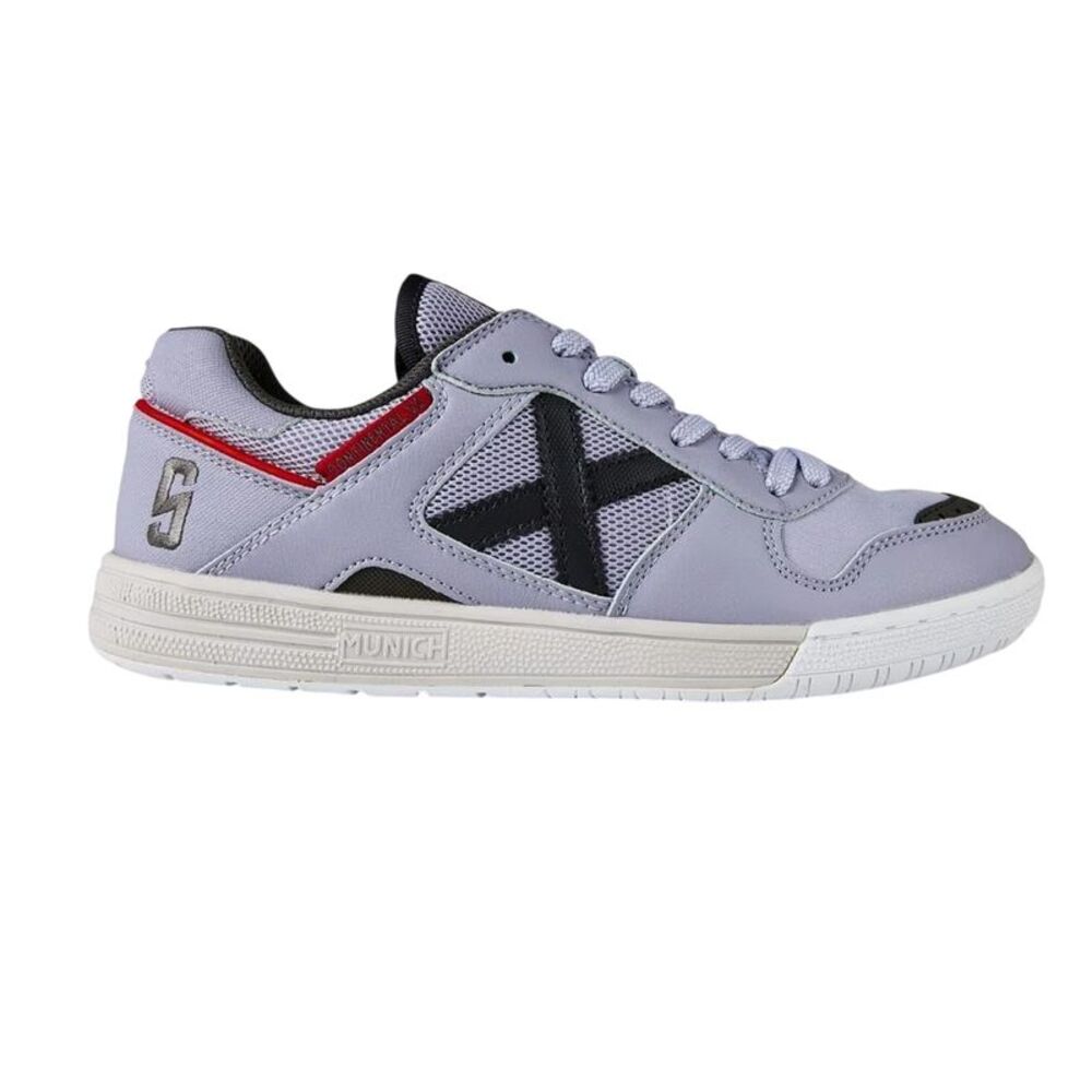 Munich Mens Continental V2 Indoor Soccer Sneakers / Light Grey/Dark Grey